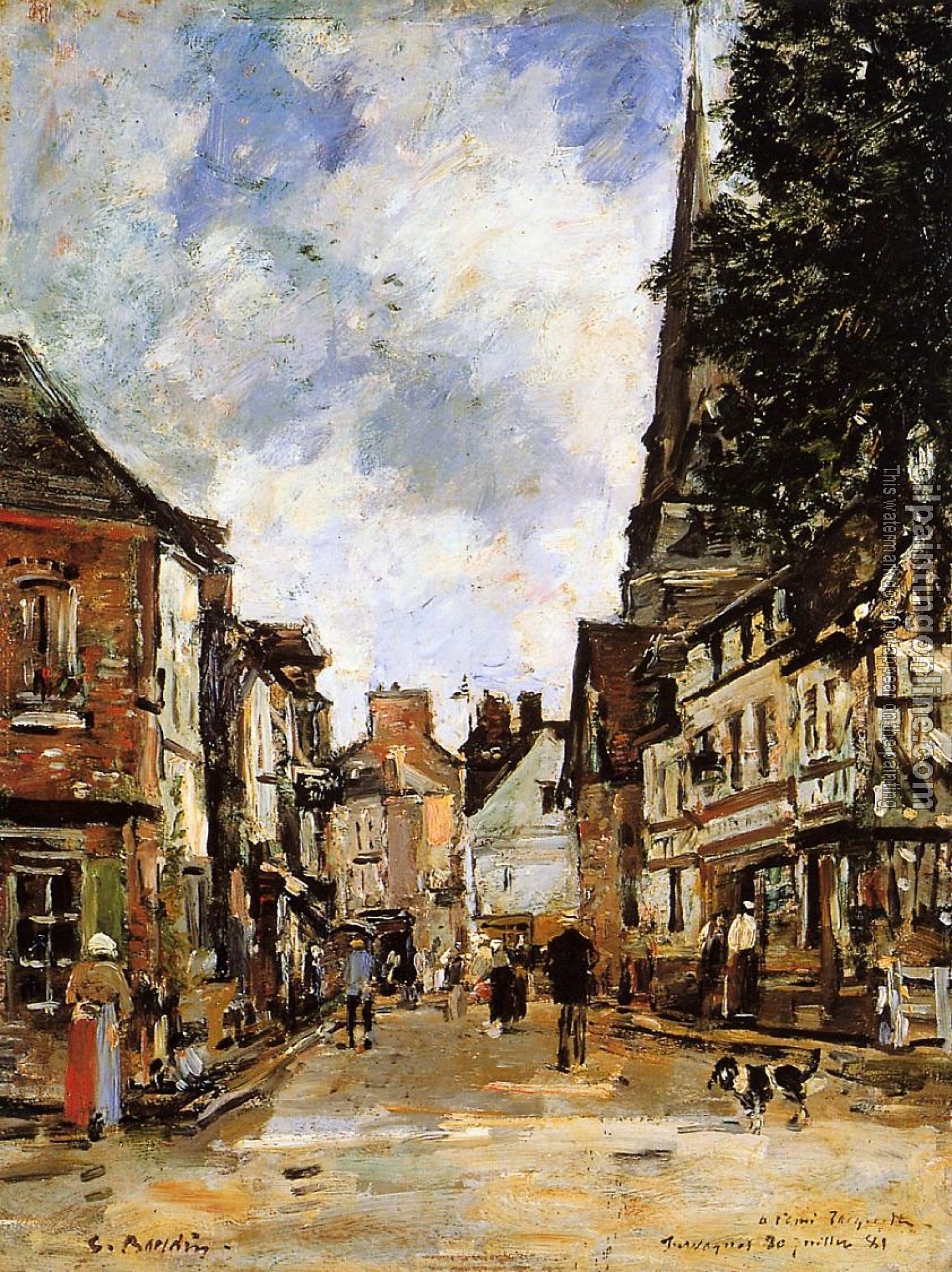 Boudin, Eugene - Fervaques, a Village Street